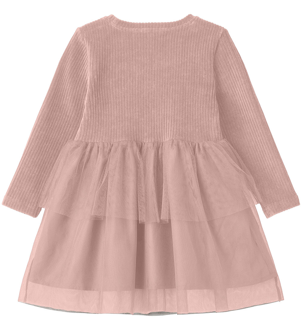 Fliink Kjole - Fløjl - Tulle - Peach Whip