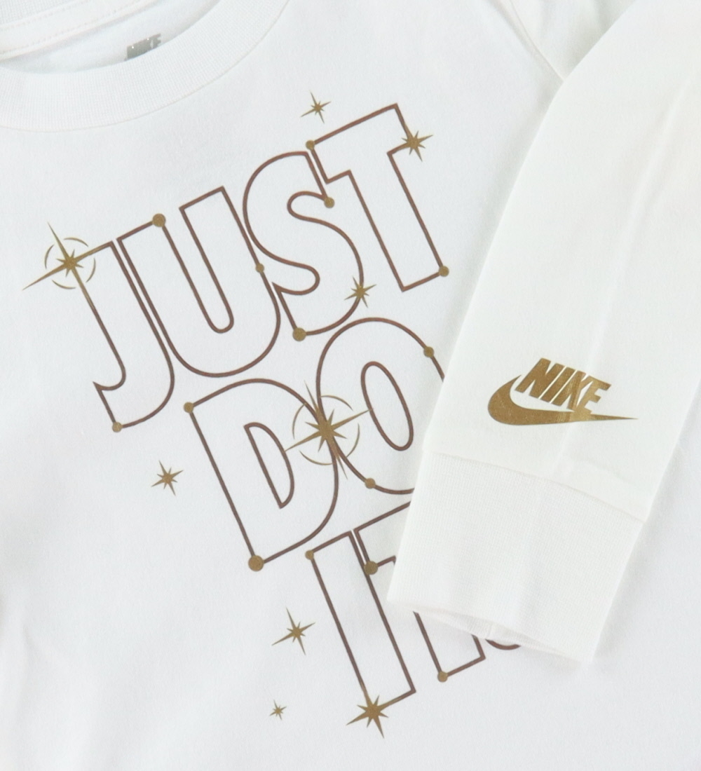 Nike Bluse - Sail m. Guld