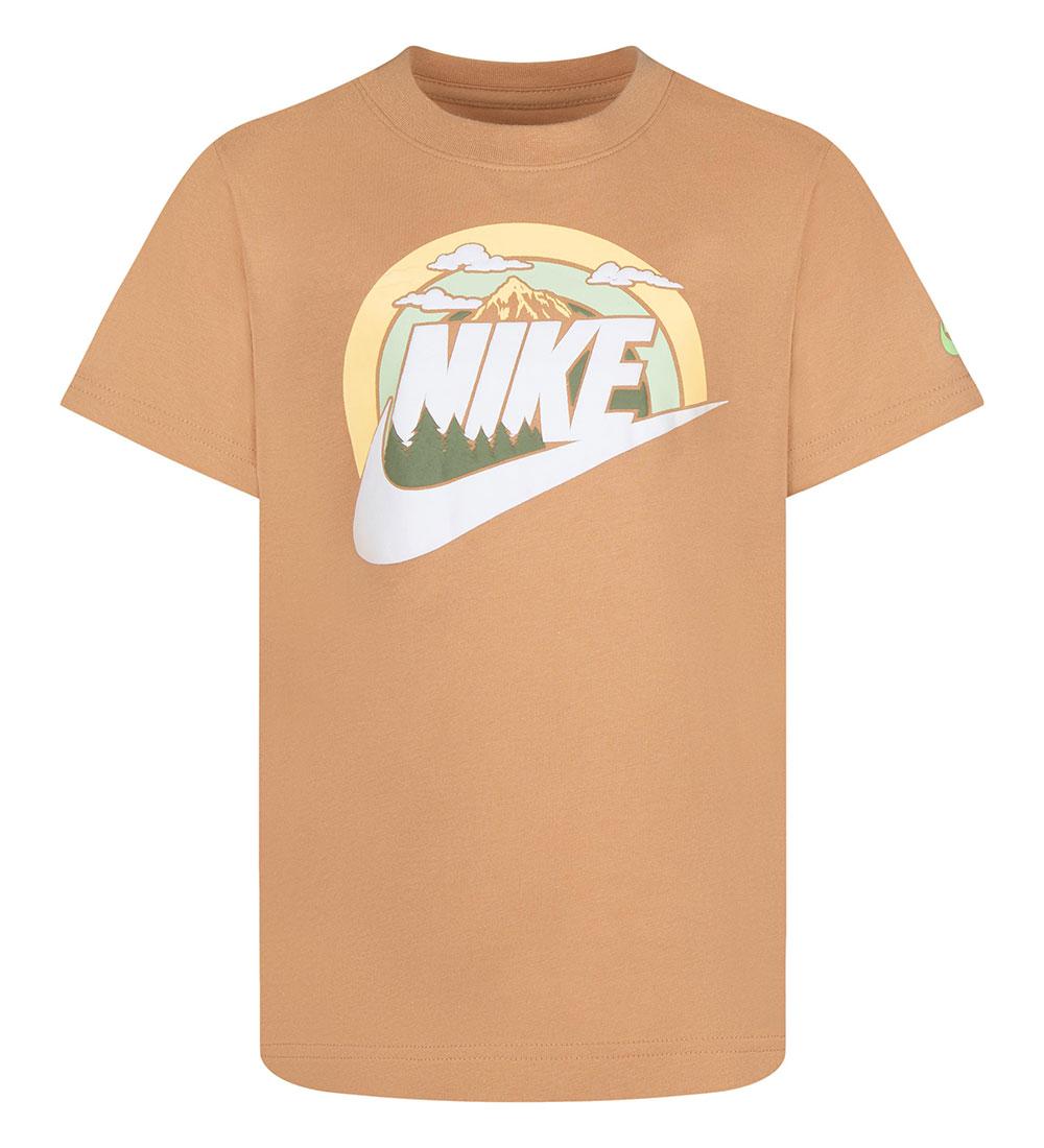 Nike T-shirt - Amber Brown m. Print