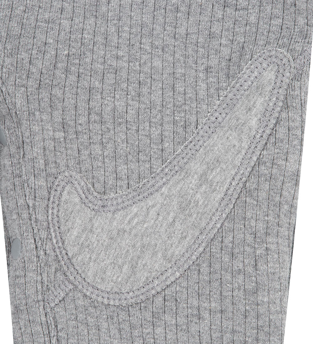 Nike Heldragt - Rib - Carbon Heather m. Logoer