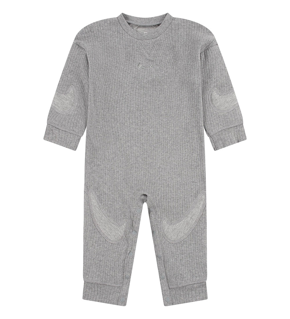 Nike Heldragt - Rib - Carbon Heather m. Logoer
