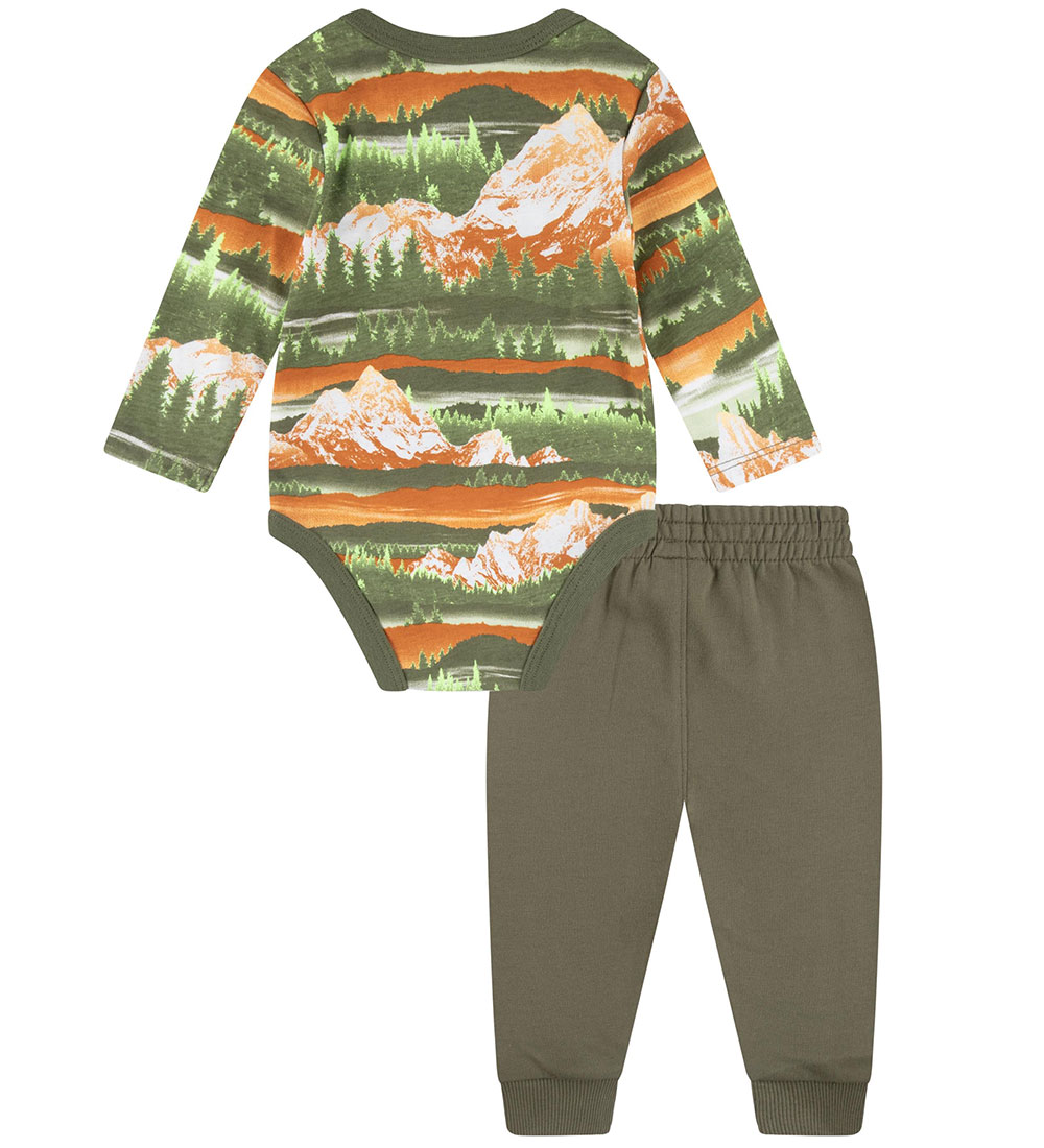 Nike Sæt - Sweatpants Body l/æ - Medium Olive/Orange