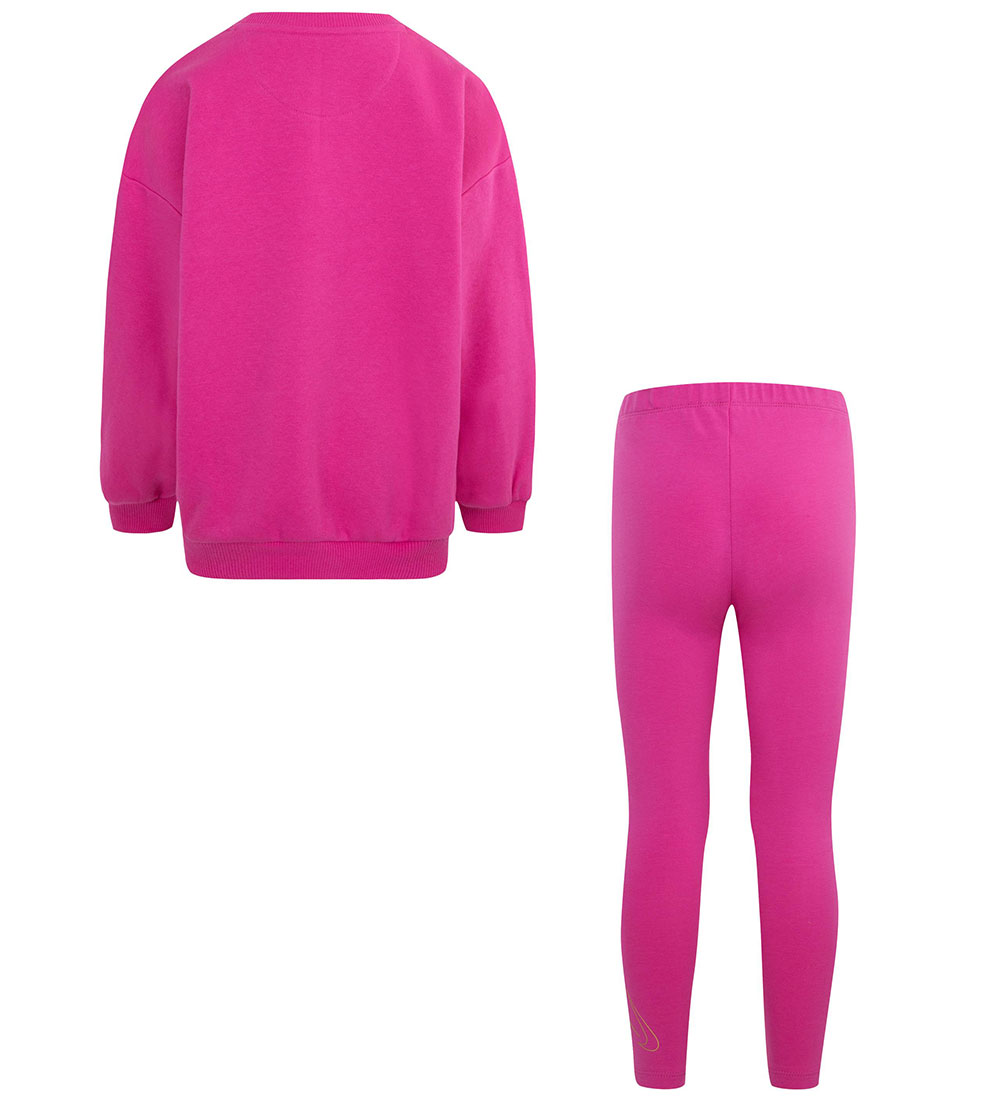 Nike Sæt - Leggings/Sweatshirt - Fireberry