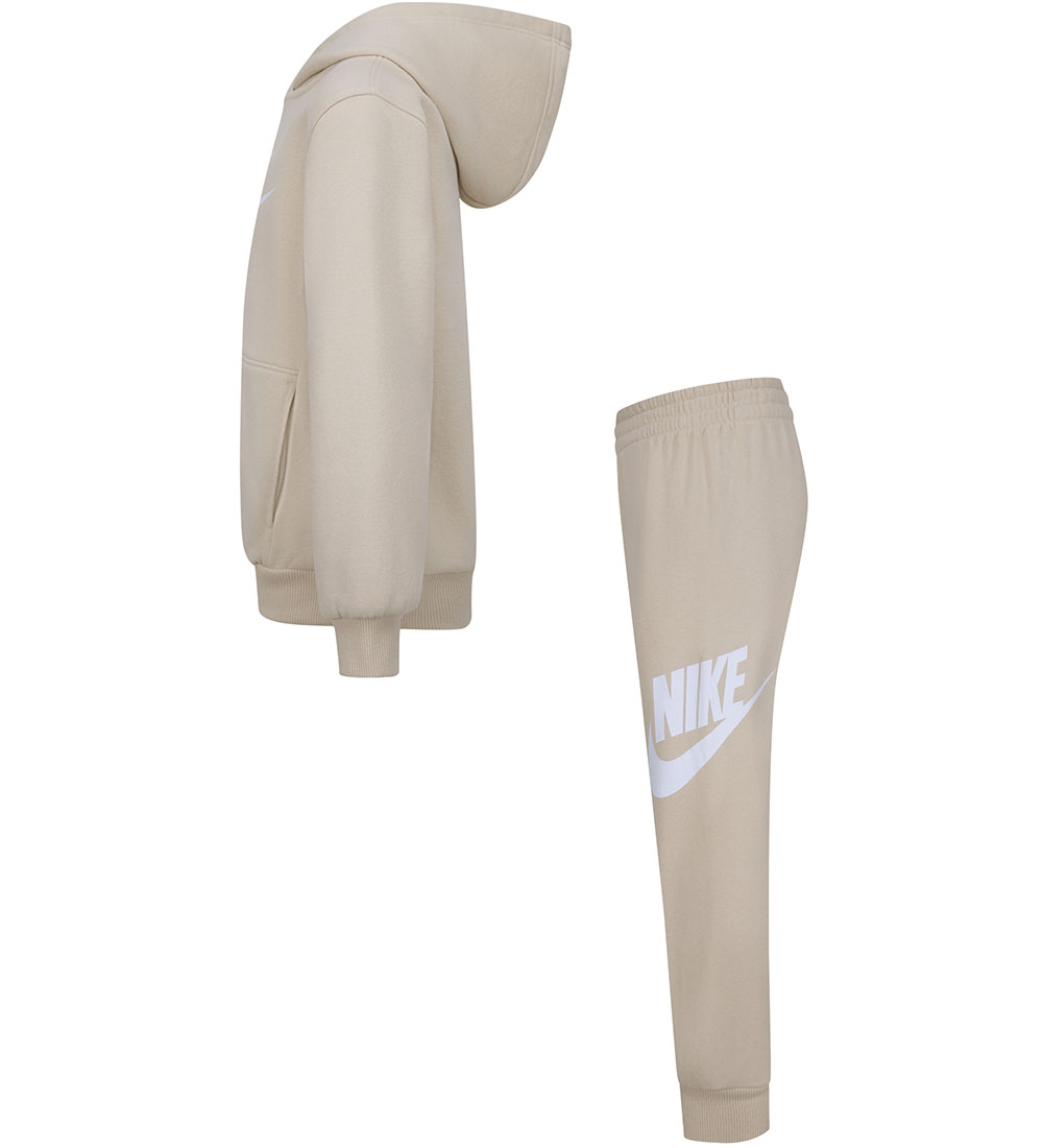 Nike Sweatsæt - Sanddrift m. Hvid