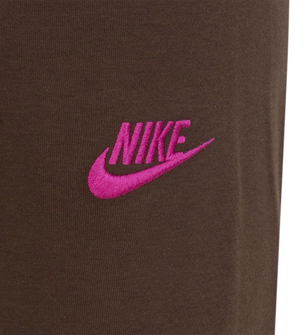 Nike Sweatsæt - Cacao Wow/Pink m. Logoer