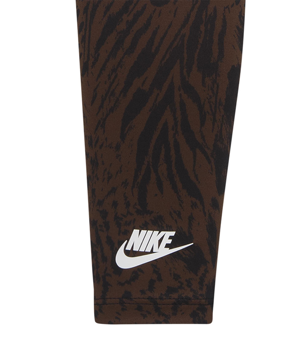 Nike Trningsst - Cacao Wow/Sort m. Leopardprint