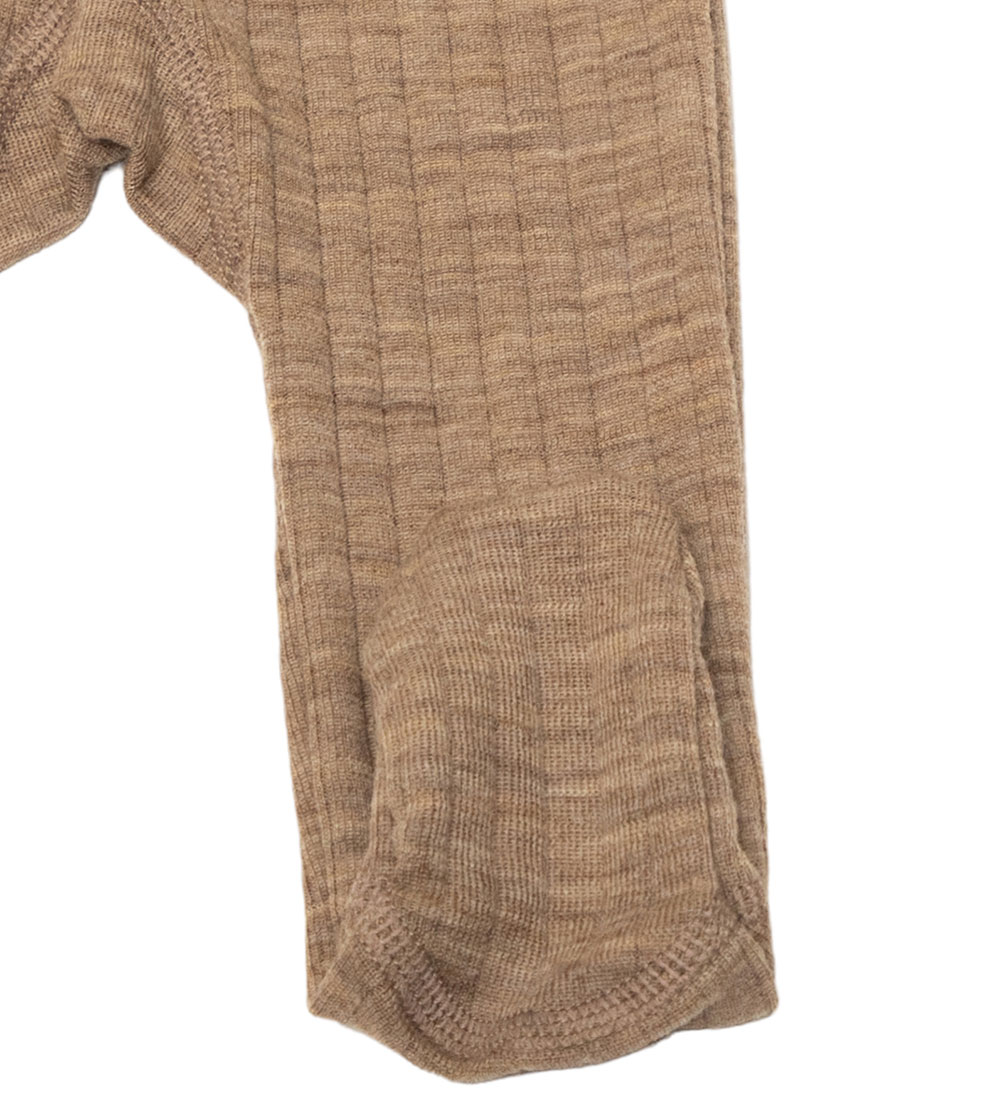 Joha Leggings m. Fødder - Uld - Brun