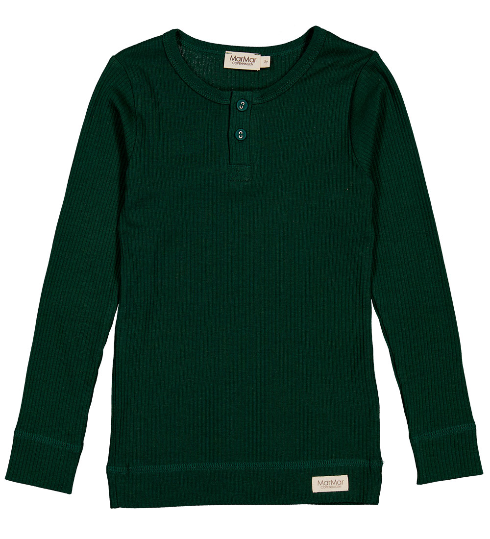 MarMar Bluse - Modal - Rib - Dark Leaf