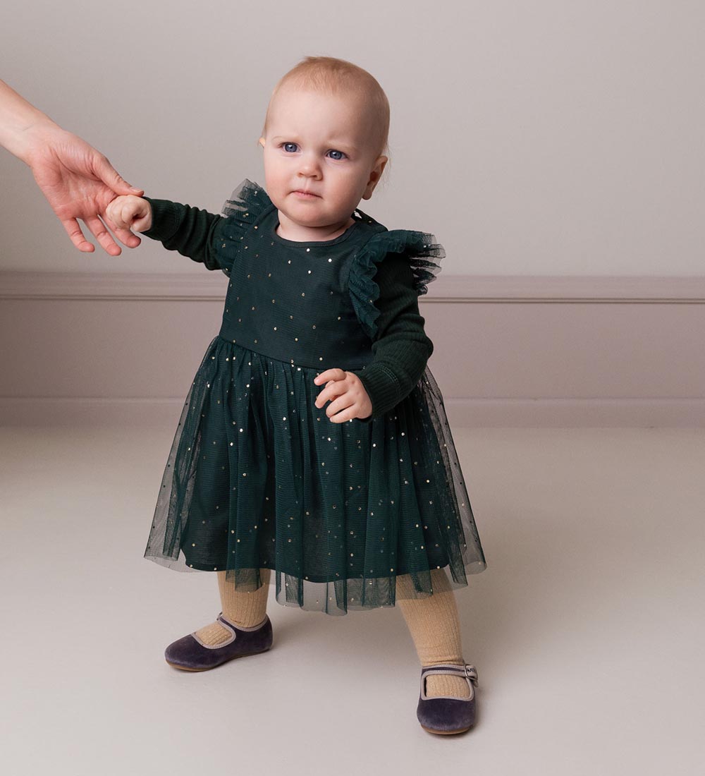 MarMar Kjole - Ballerina Dotty - Dinne - Dark Leaf