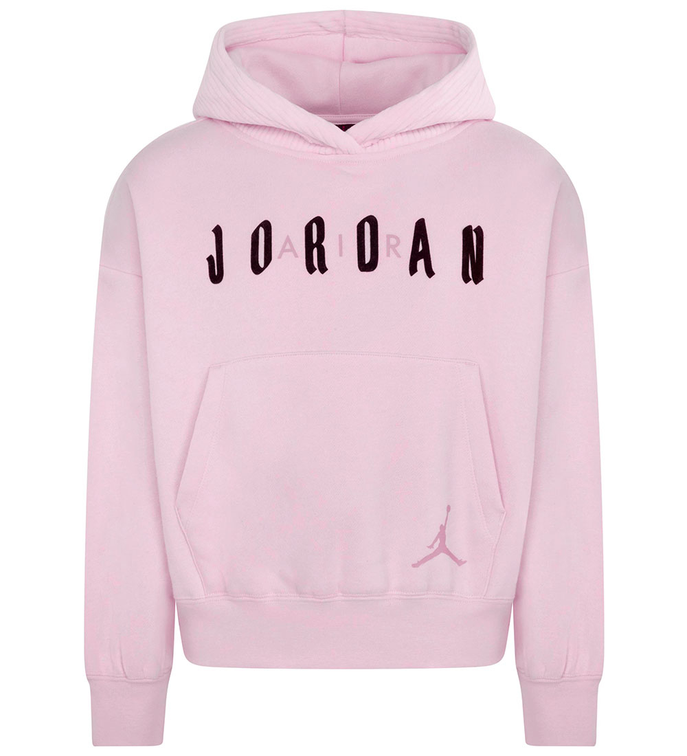 Jordan Hættetrøje - Pink Foam m. Sort/Fløjl