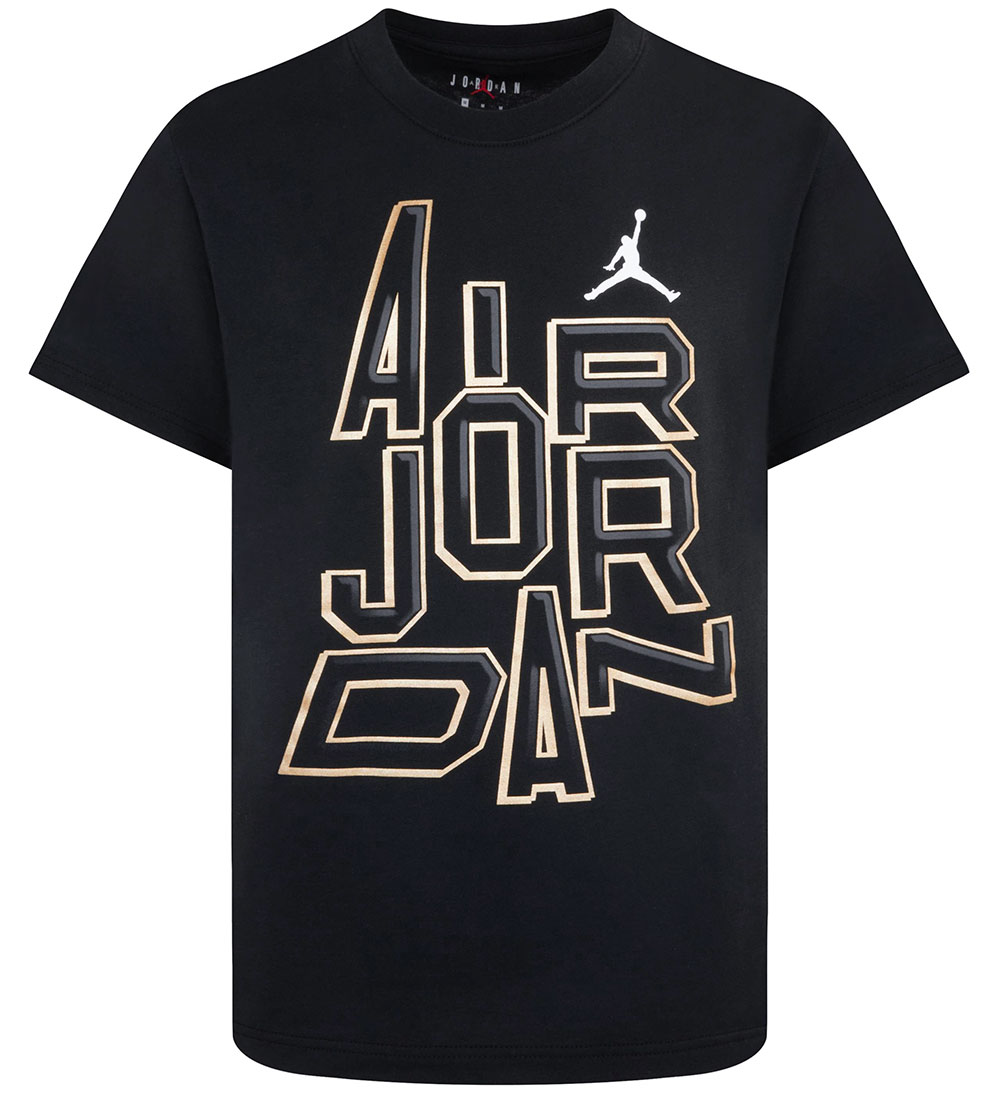 Jordan T-shirt - Sort m. Koksgrå/Guld