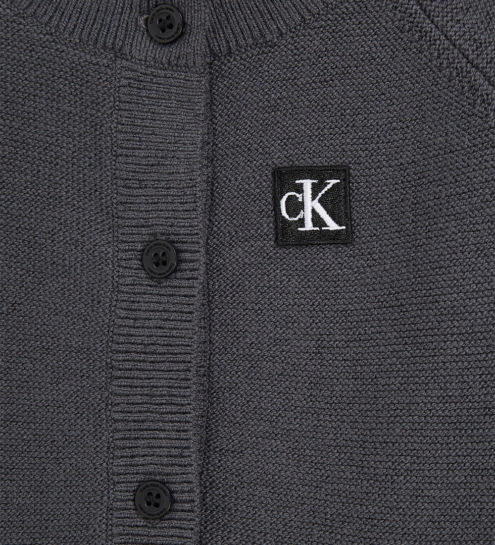 Calvin Klein Cardigan - Strik - Mørkegrå