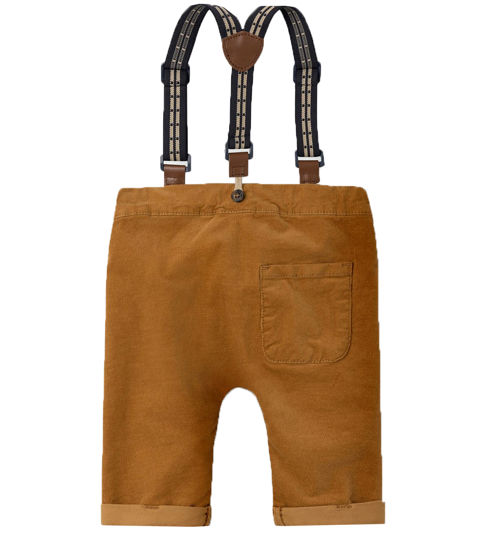 Name It Fløjlsbukser m. Seler - NbmBen - Bone Brown