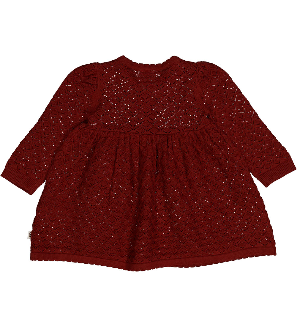 Müsli Kjole - Knit Scallop - Russet m. Hulmønster