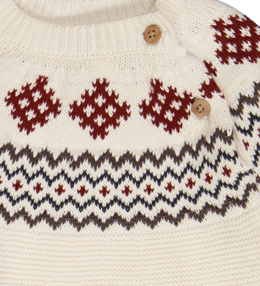 Müsli Bluse - Knit Jacquard Sweater - Balsam Cream