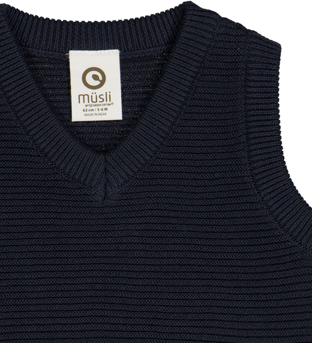 Müsli Vest - Knit Rigde - Night Blue