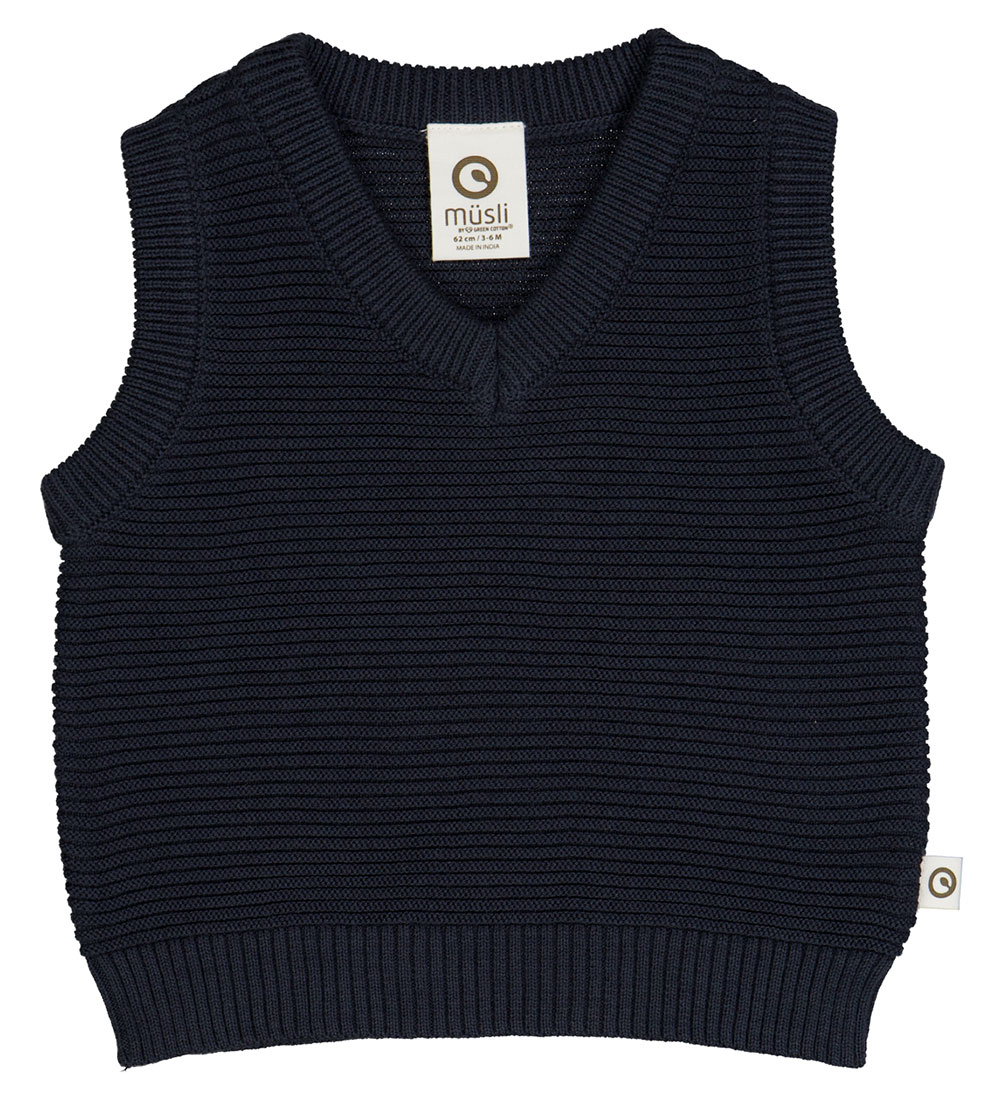 Müsli Vest - Knit Rigde - Night Blue