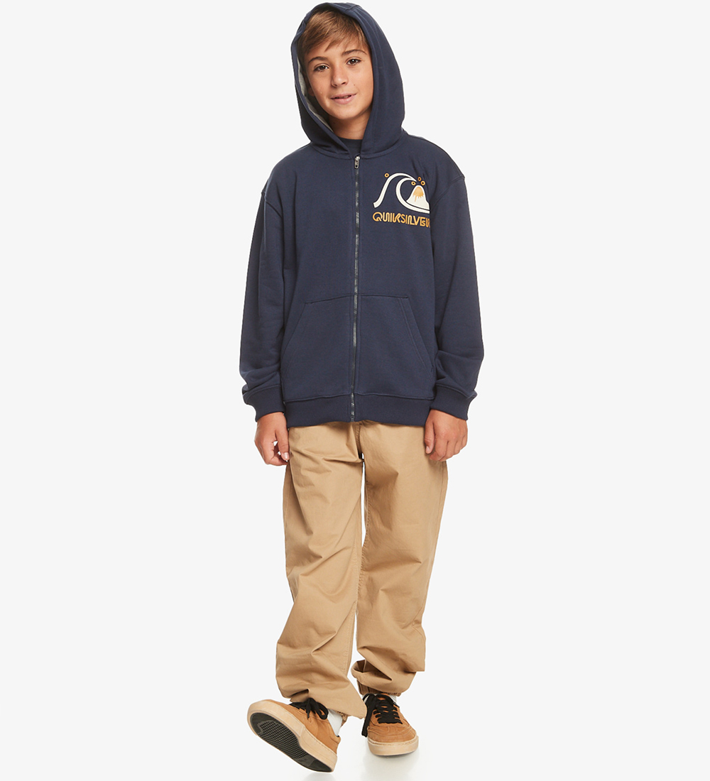 Quiksilver Cardigan - Navy m. Logo