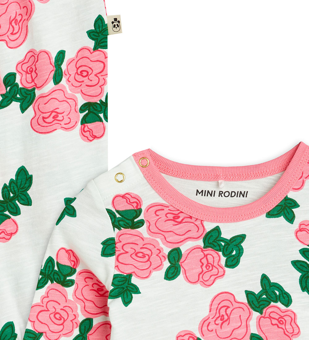 Mini Rodini Sæt - Body/Bukser - Roses - Pink