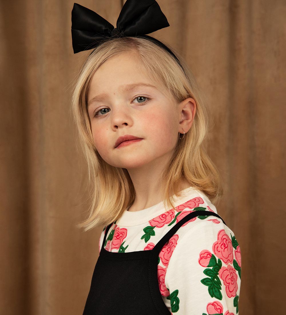 Mini Rodini Hårbøjle - Bow Satin - Sort