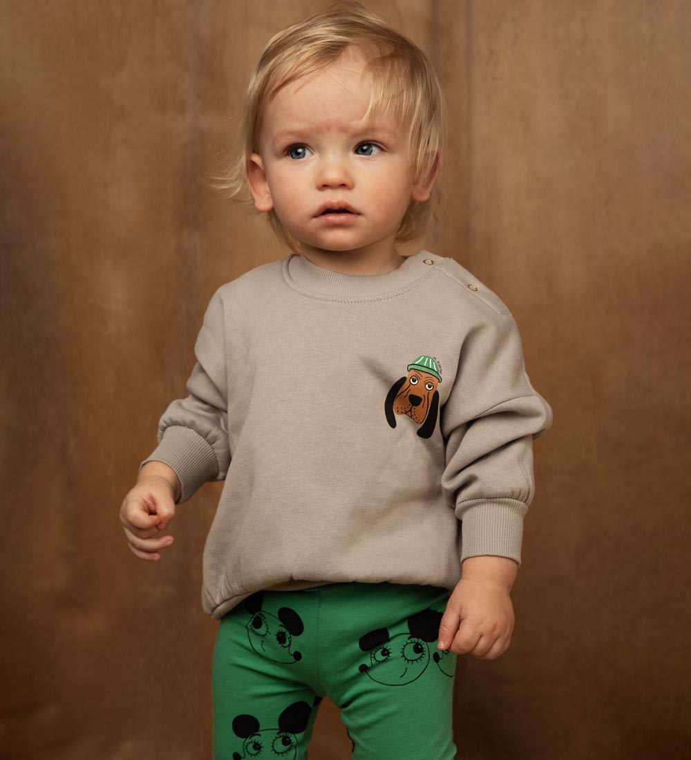 Mini Rodini Sweatshirt - Bloodhound - Grå