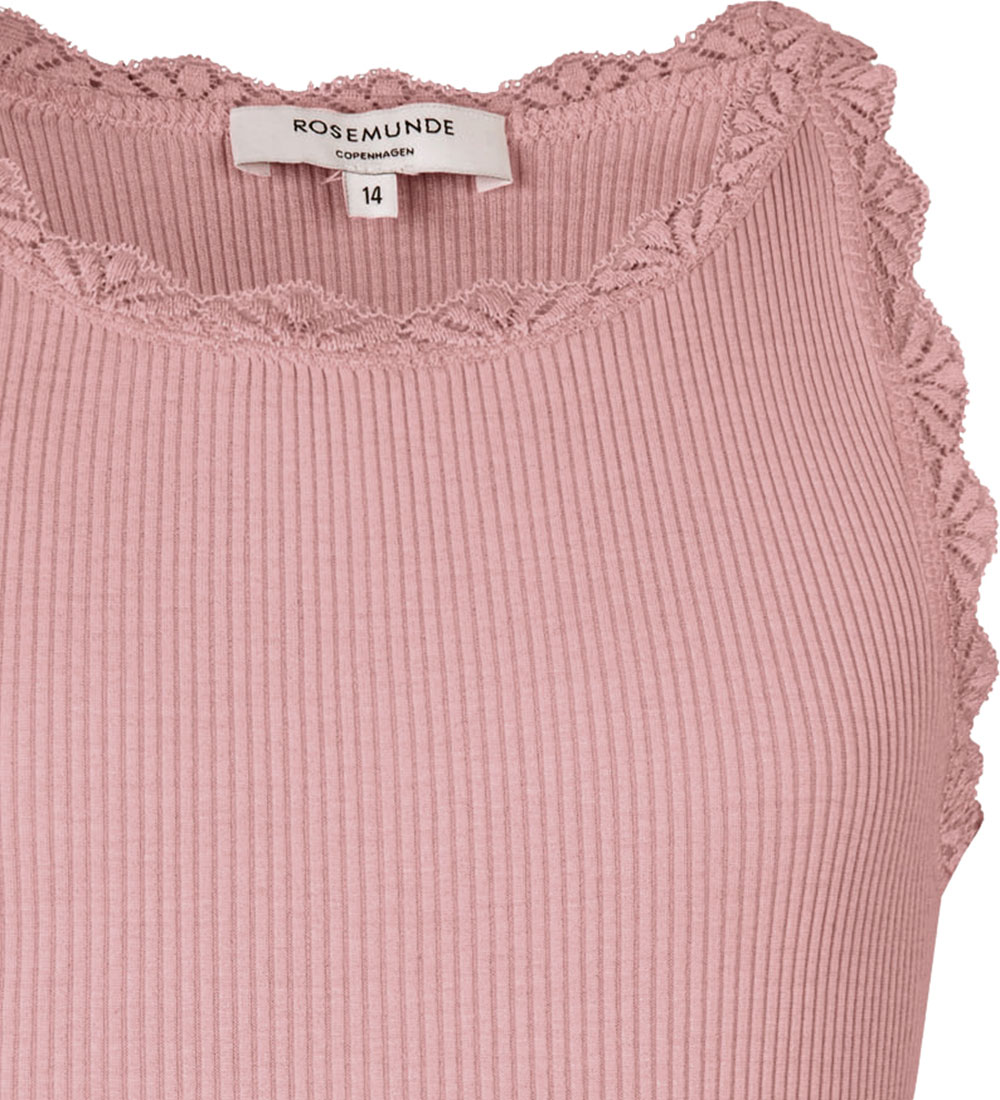 Rosemunde Top - Silke/Bomuld - Woodrose m. Blonder