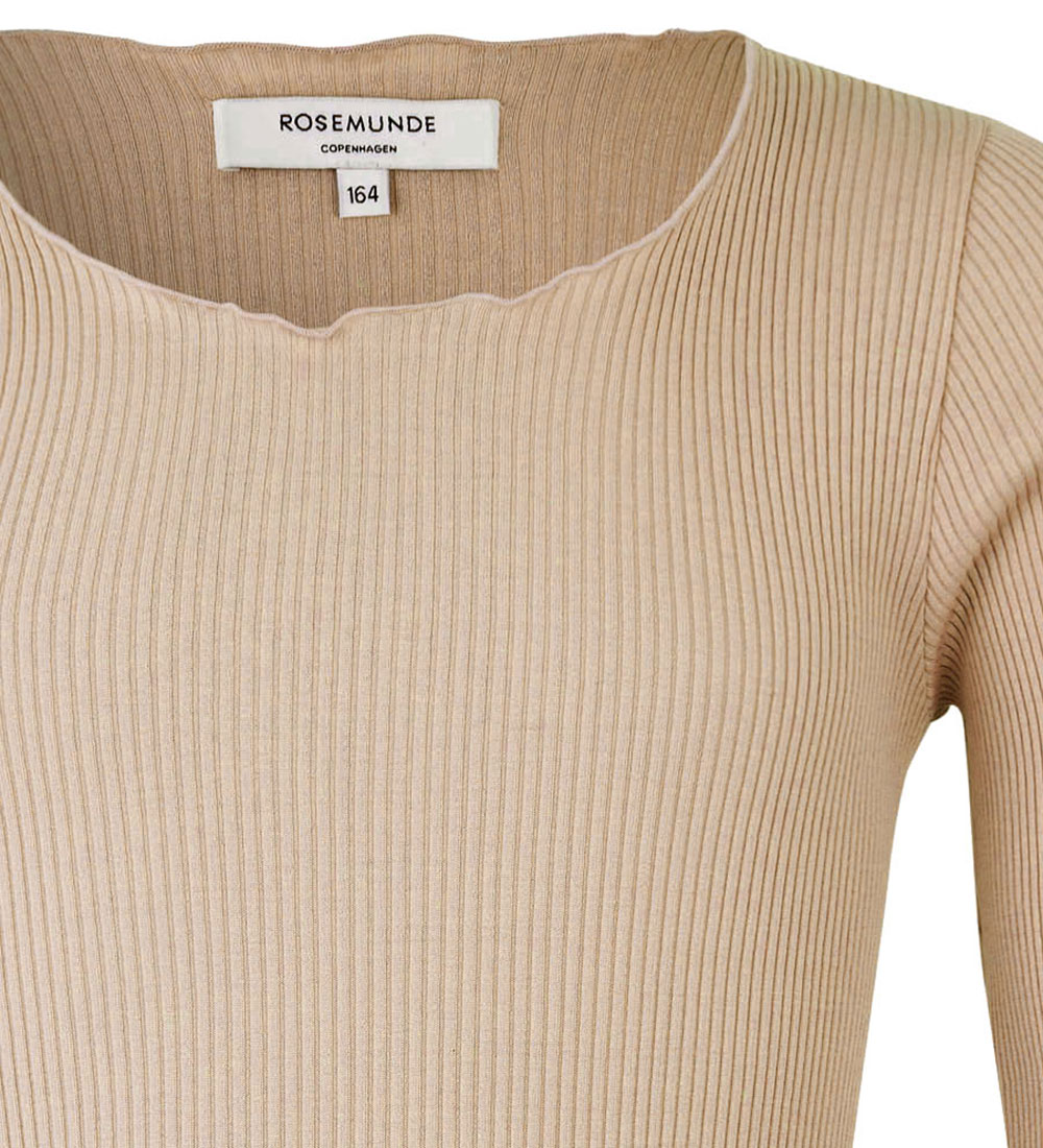 Rosemunde Bluse - Silke/Bomuld - Sand