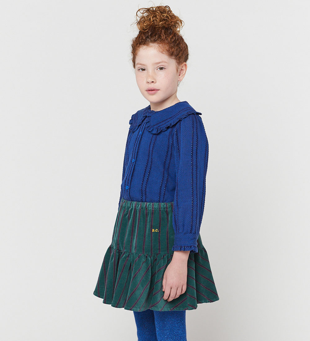 Bobo Choses Nederdel - Striped Ruffle - Dark Green