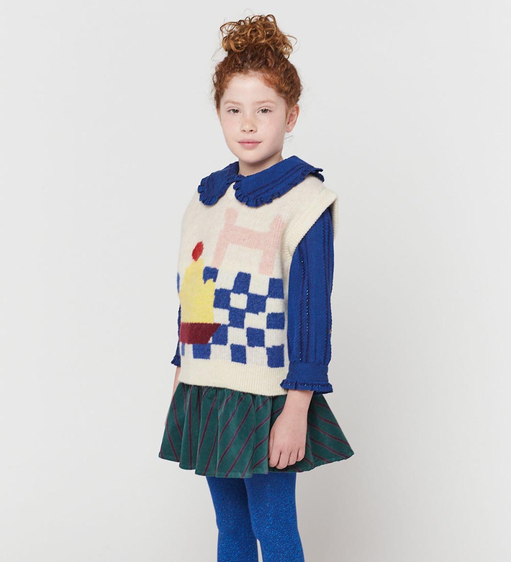 Bobo Choses Nederdel - Striped Ruffle - Dark Green
