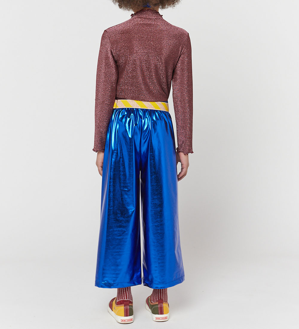 Bobo Choses Bukser - Metallic Flared - Blå