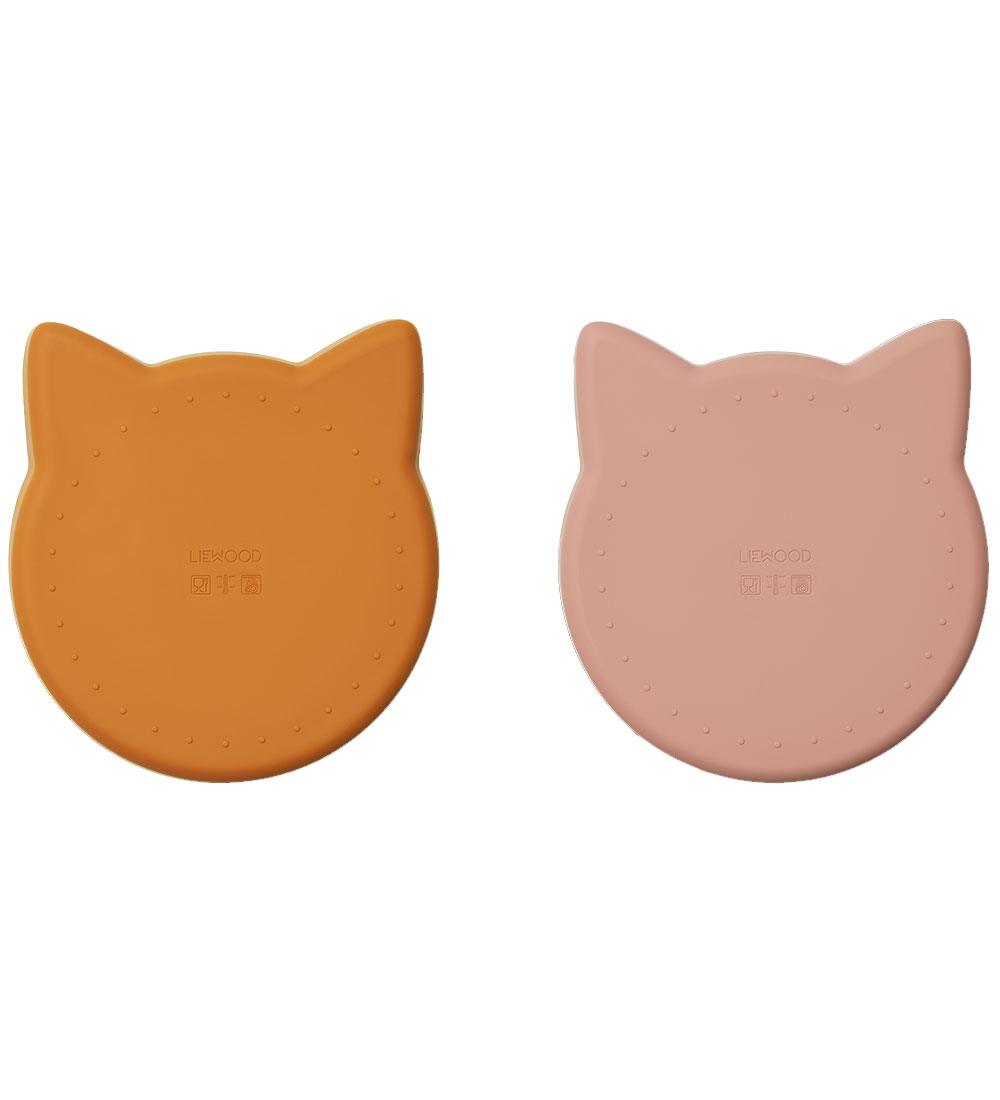 Liewood Tallerkener - Silikone - 2-Pak - Marty - Cat Mustard/Dar
