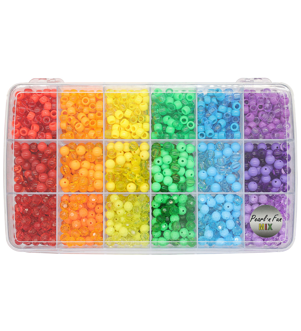Pearl N Fun Perler - Smykkesæt - Regnbuefarvet