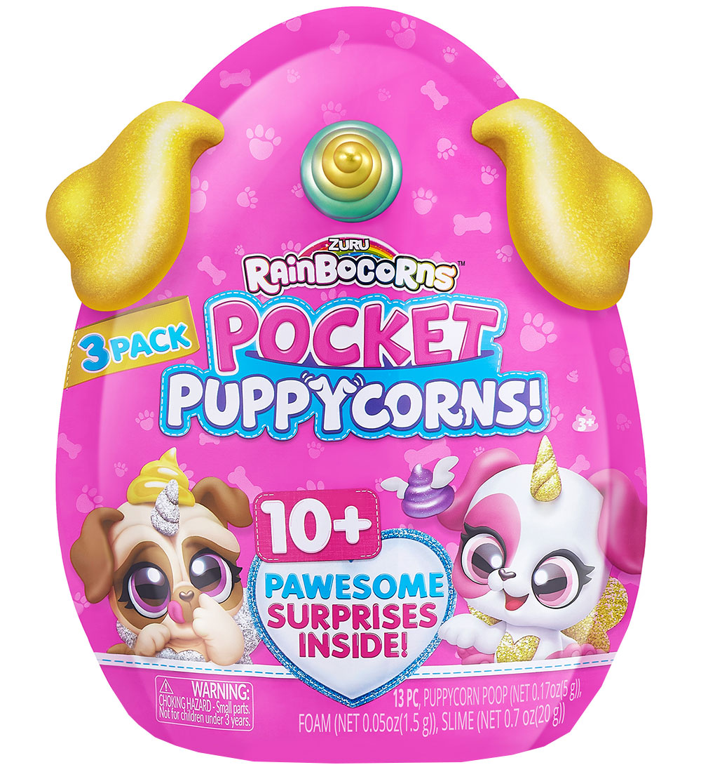 Rainbocorns Legetøj - 13 Dele - Pocket Puppycorns