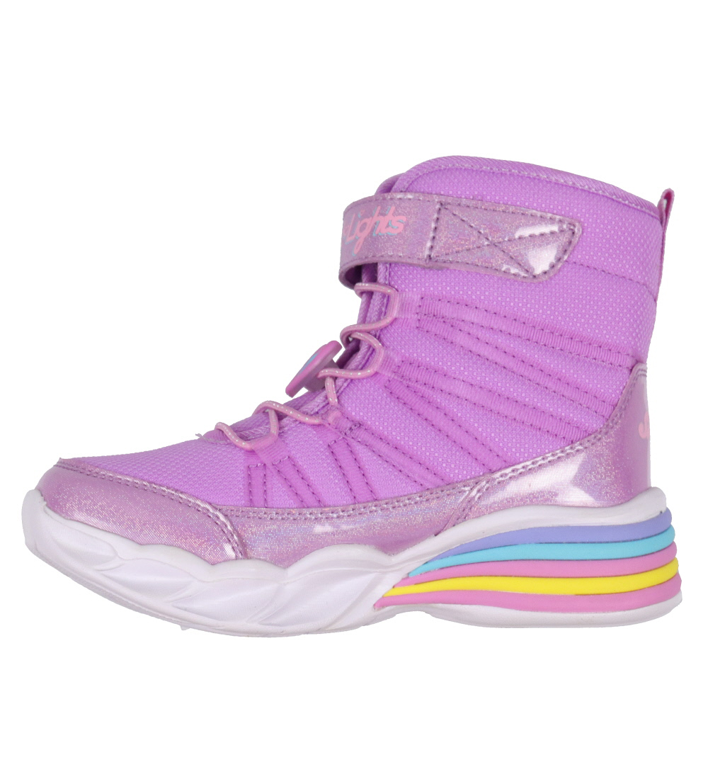 Skechers Støvler m. Lys - S Lights Sweetheart Lights - Lavendel/