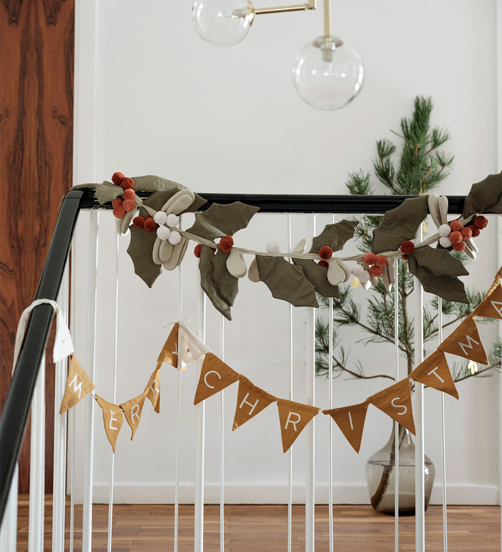 Fabelab Juleguirlande - Fabric Garland Yule - Grøn
