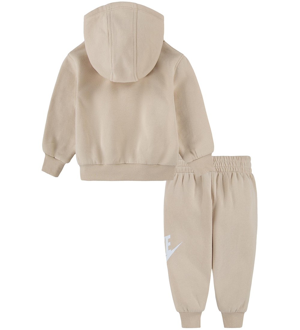 Nike Sweatsæt - Sanddrift m. Hvid