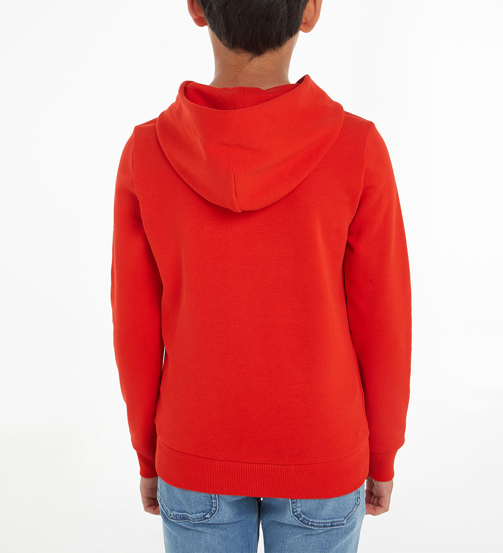 Tommy Hilfiger Hættetrøje - Hilfiger Script - Fierce Red