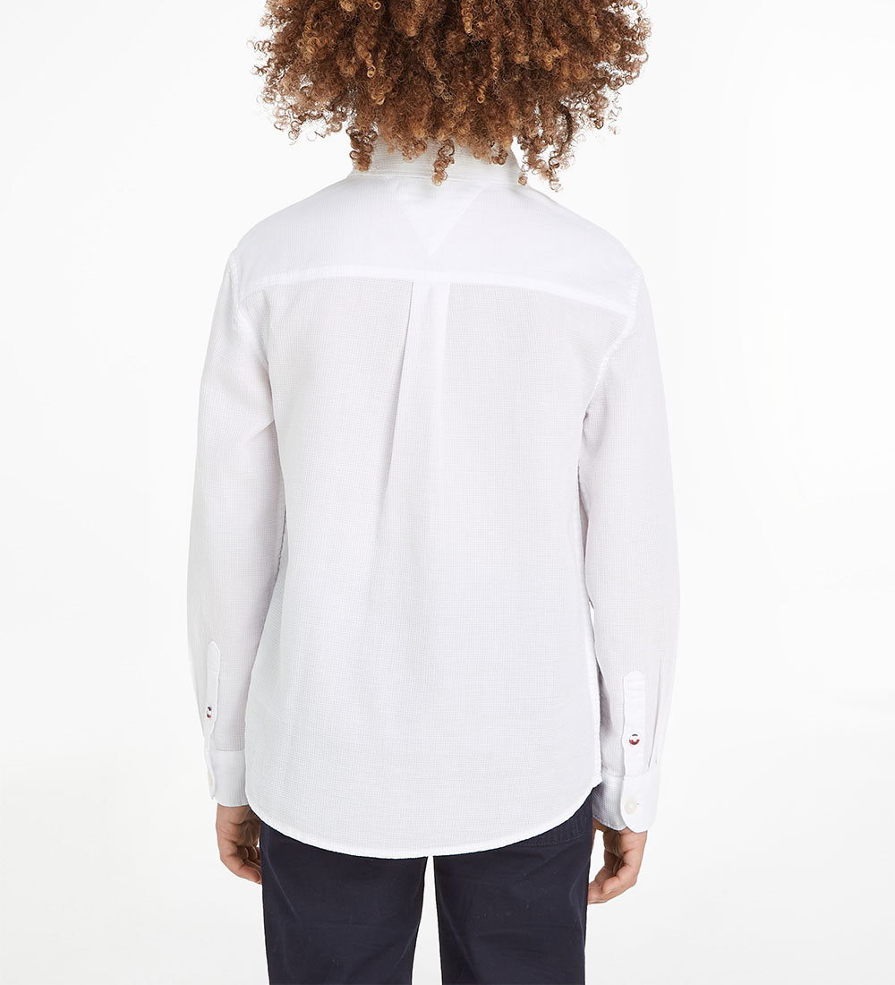 Tommy Hilfiger Skjorte - Solid Waffle - White