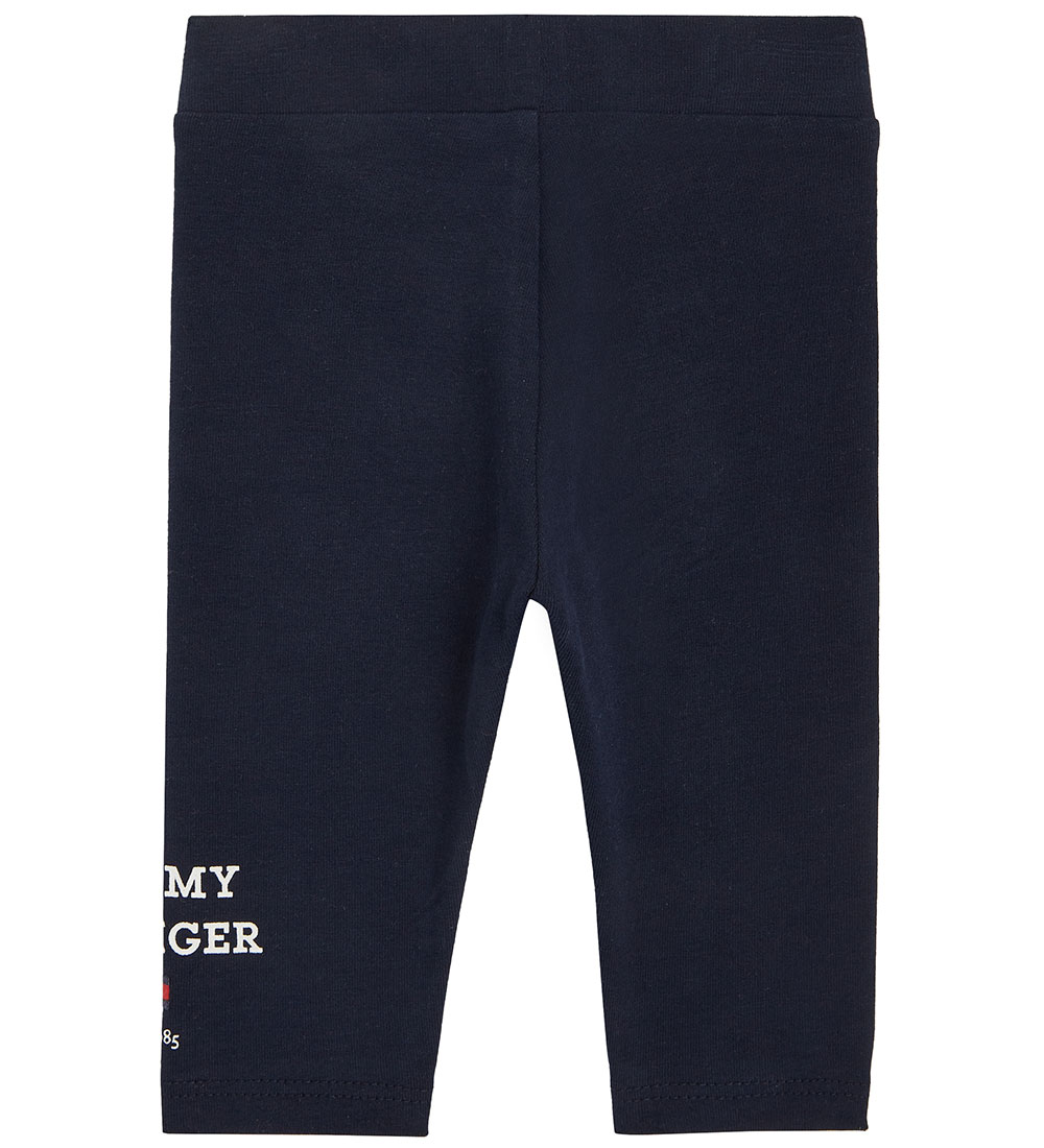 Tommy Hilfiger Leggings - Baby TH Logo - Desert Sky