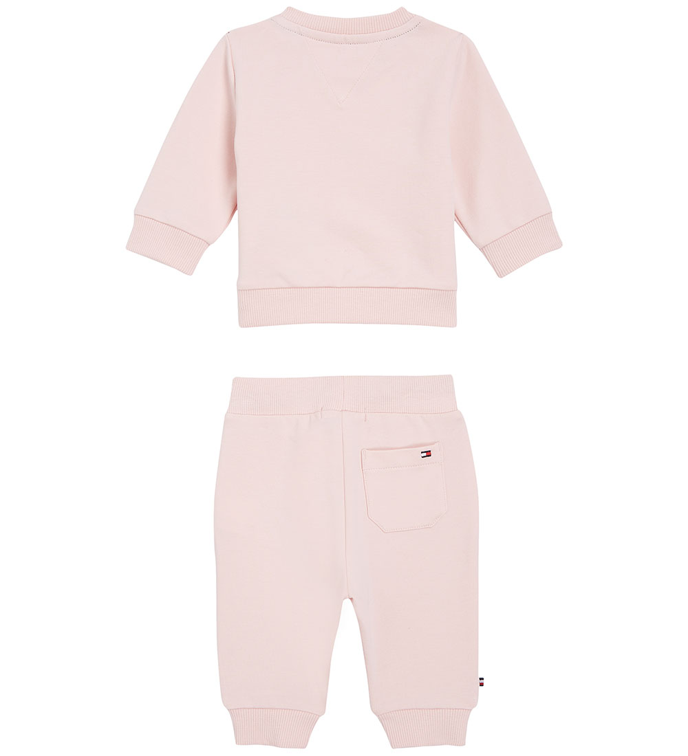 Tommy Hilfiger Sweatsæt - Baby TH Logo - Whimsy Pink