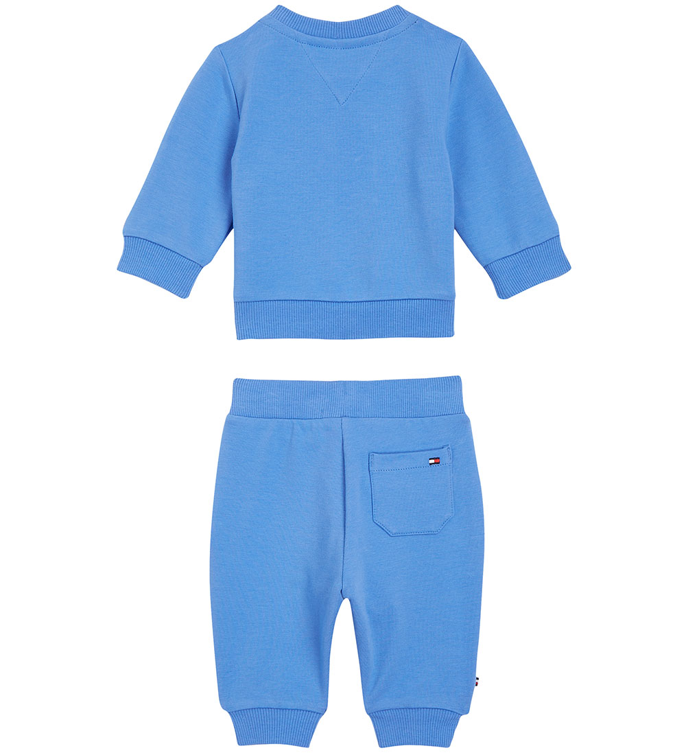 Tommy Hilfiger Sweatsæt - Baby TH Logo - Blue Spell