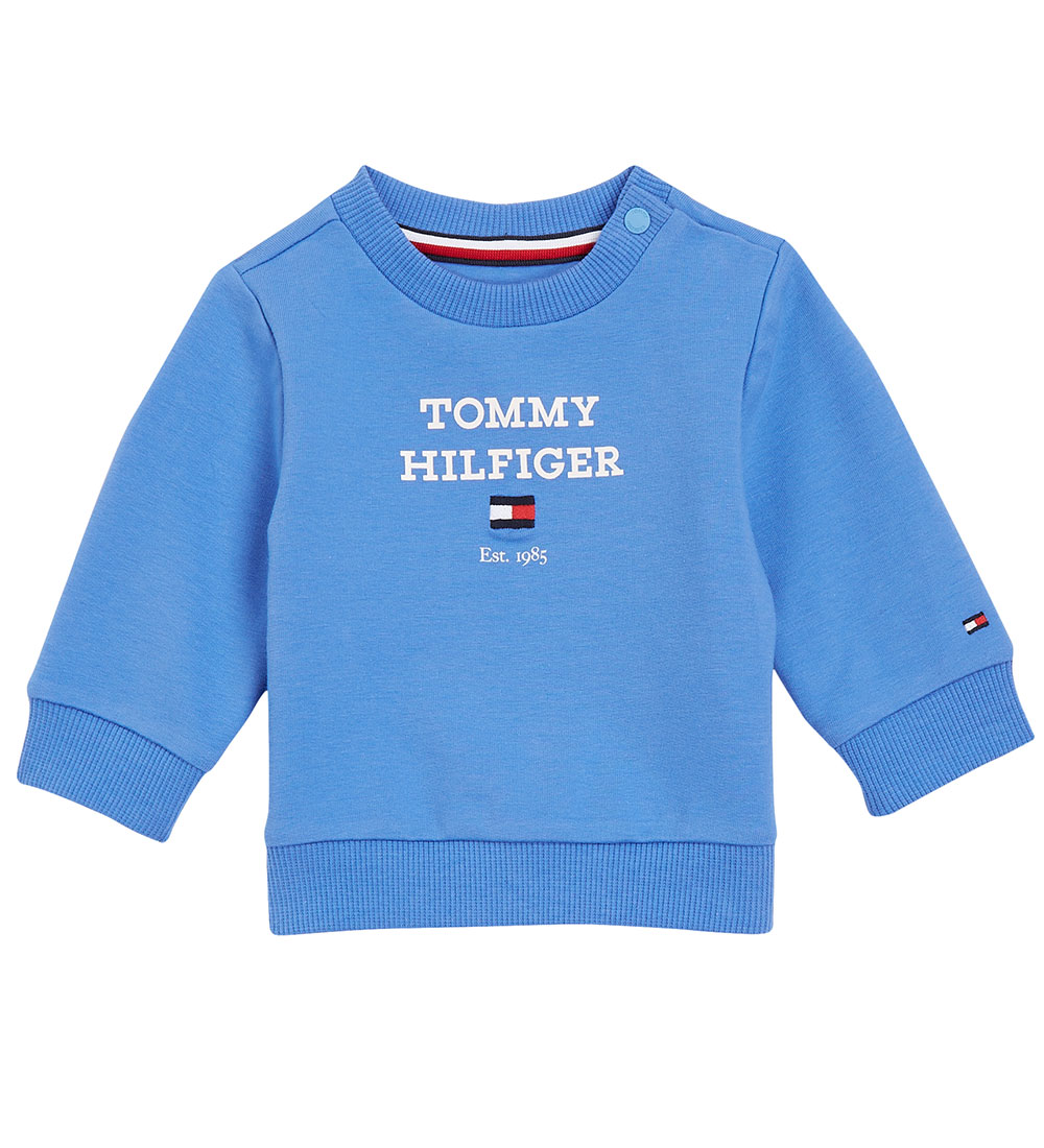 Tommy Hilfiger Sweatsæt - Baby TH Logo - Blue Spell