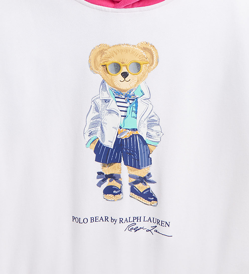 Polo Ralph Lauren Hættetrøje - Hvid m. Bamse