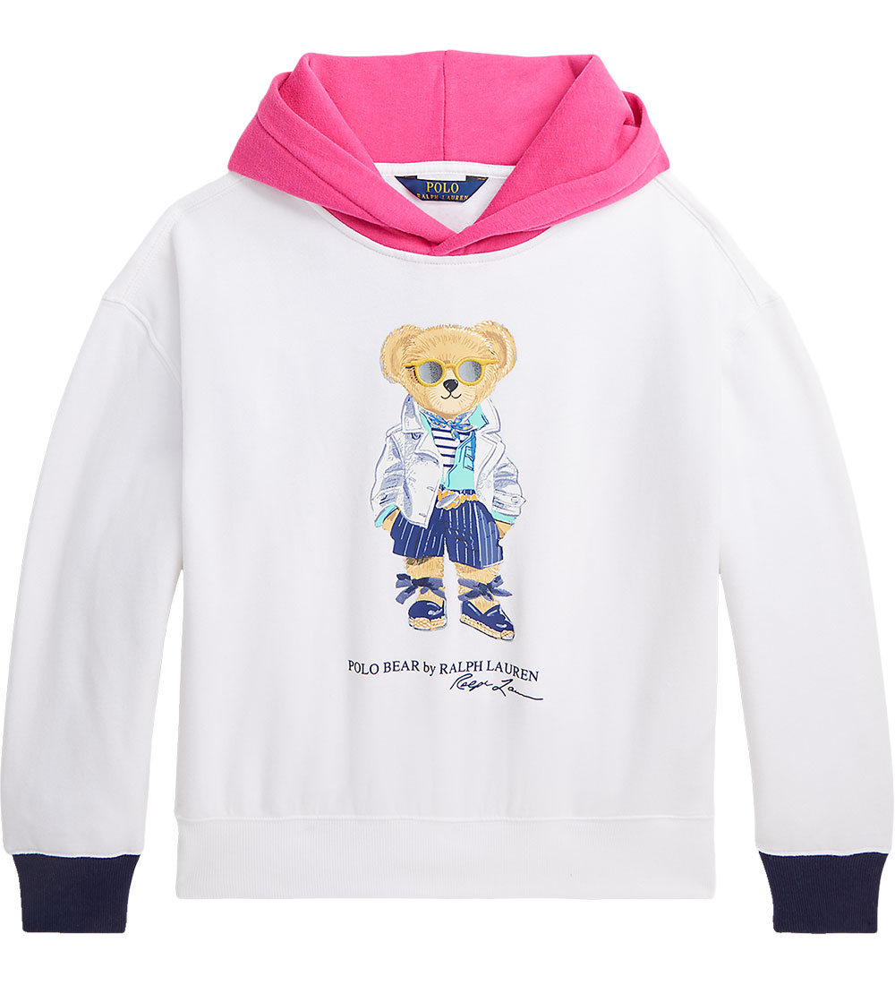 Polo Ralph Lauren Hættetrøje - Hvid m. Bamse
