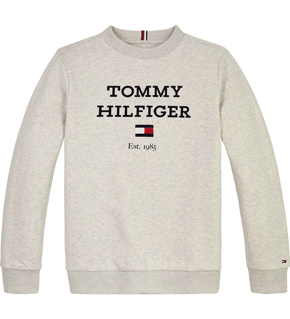Tommy Hilfiger Sweatshirt - TH Logo - New Light Grey Heather