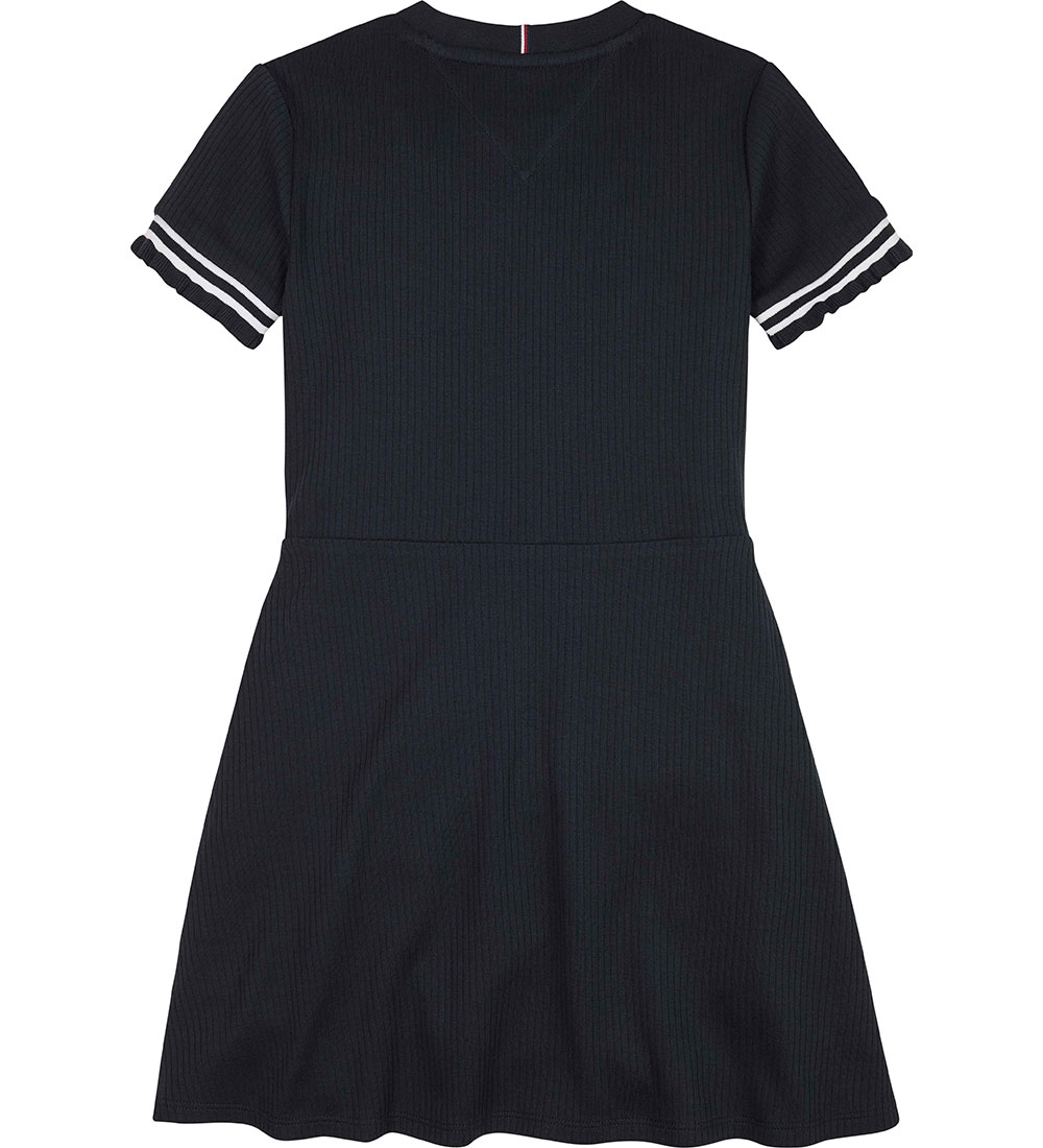 Tommy Hilfiger Kjole - Ruffle Rib - Desert Sky