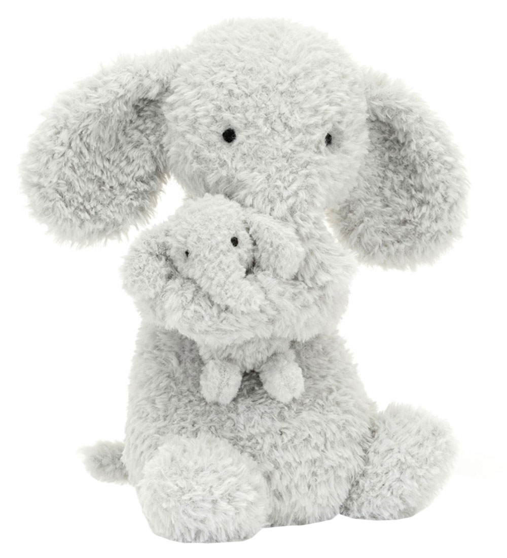 Jellycat Bamse - 26x14 cm - Grey Huddles Elephant