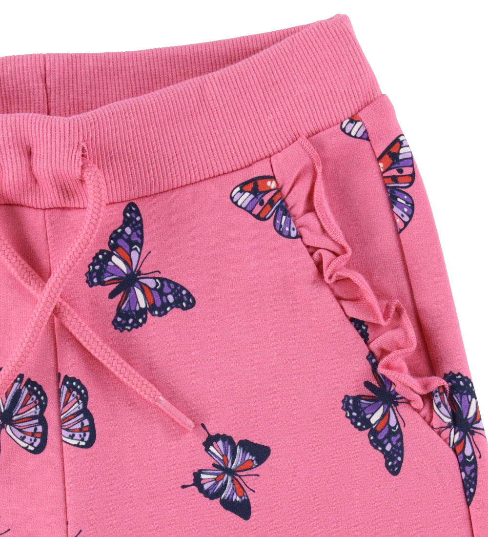 Name It Sweatpants - NmfTasja - Wild Orchid m. Sommerfugle
