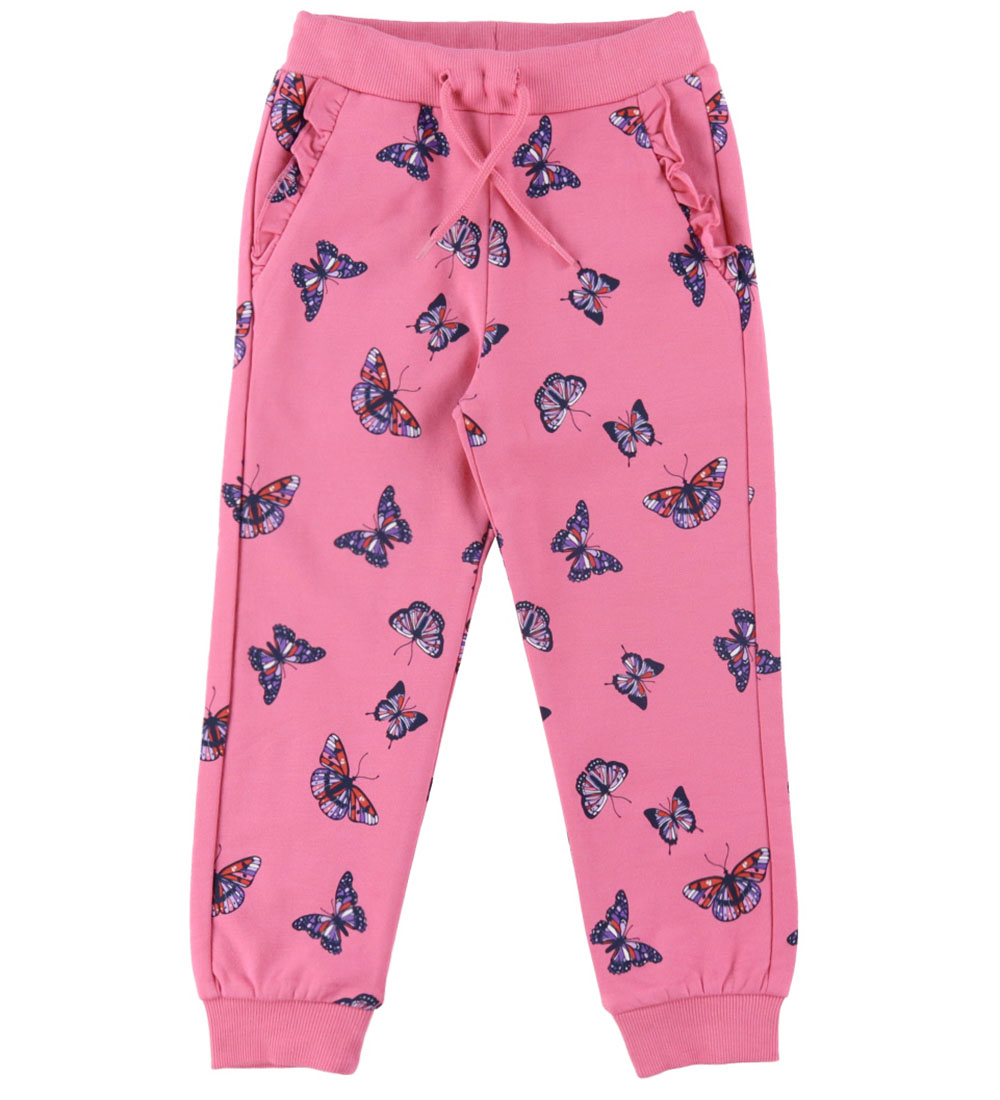 Name It Sweatpants - NmfTasja - Wild Orchid m. Sommerfugle