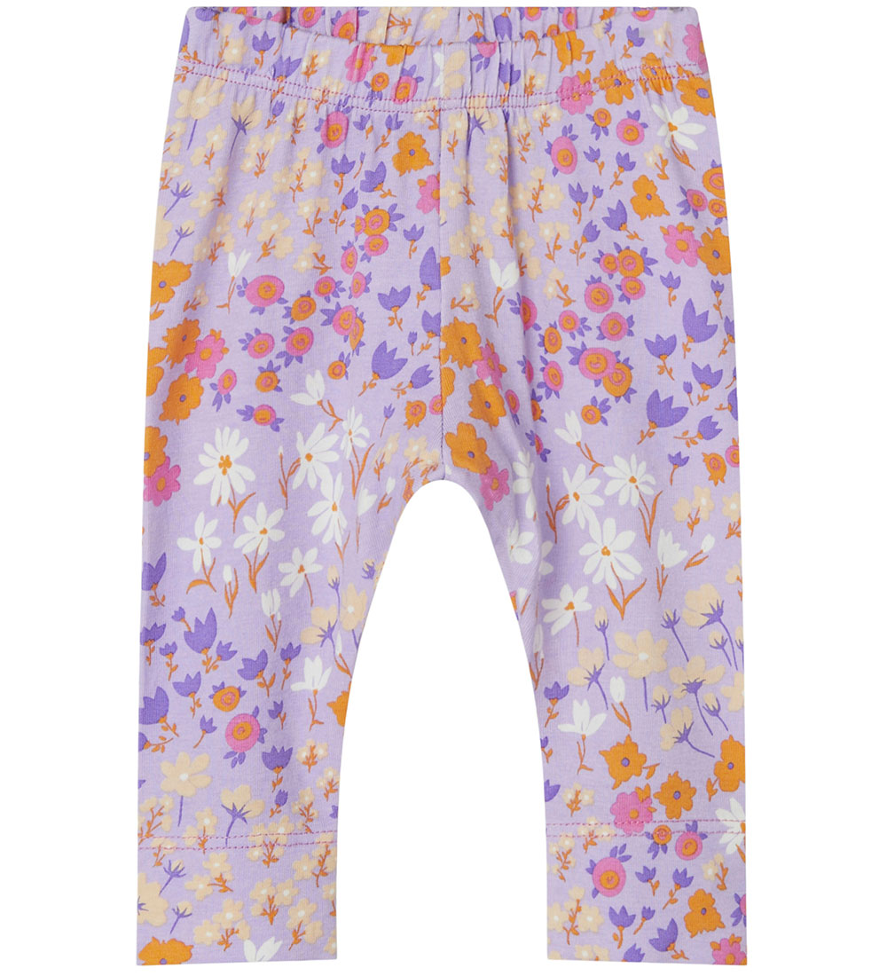 Name It Leggings - NbfTunna - Lilac Breeze m. Blomster
